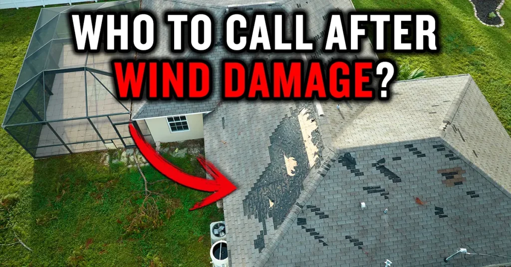 Call Roofer Before Insurance Company Roof Wind Damage